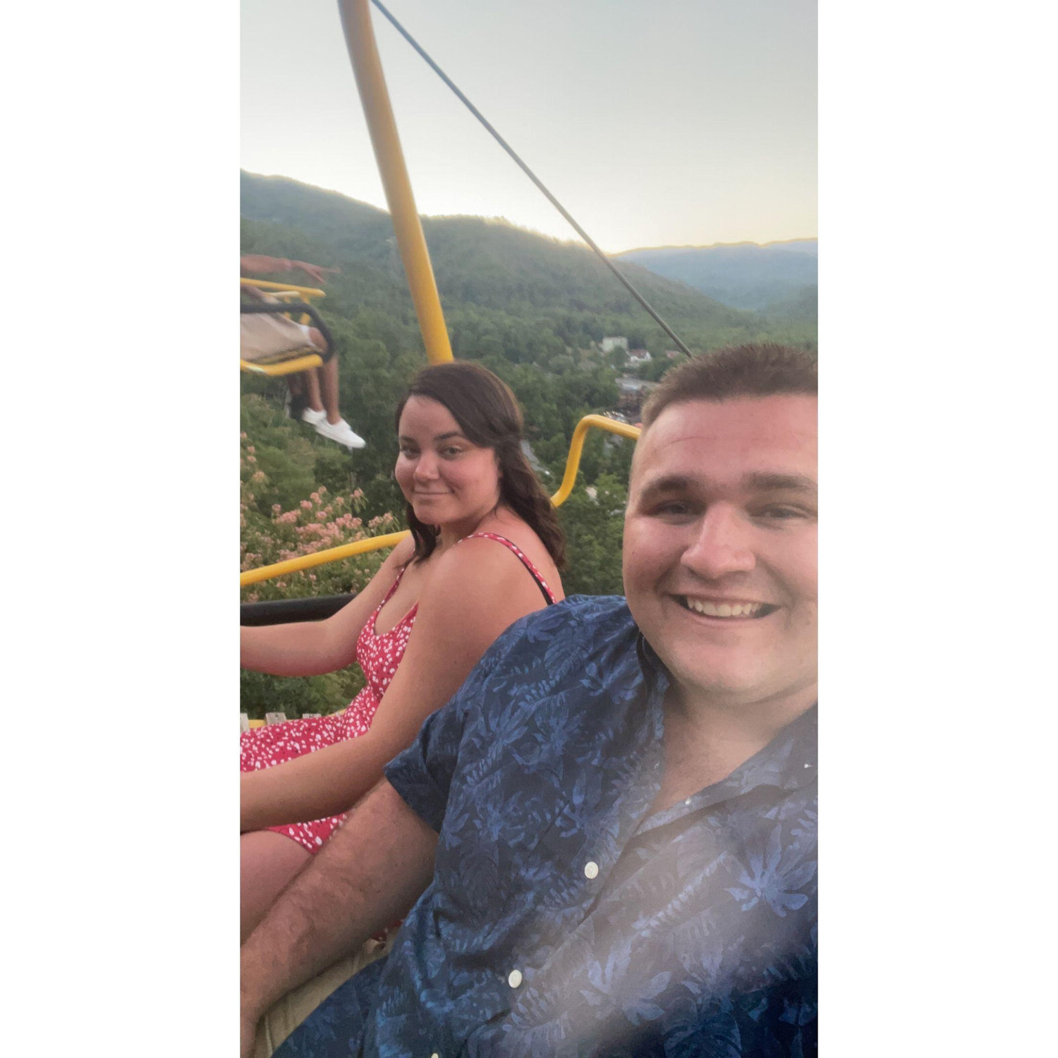 She was so scared on the ski lift!