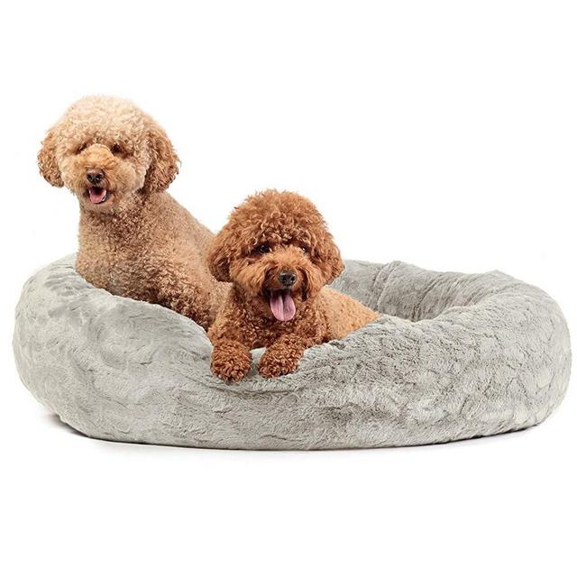 Best Friends by Sheri The Original Calming Donut Cat and Dog Bed in Shag Fur, Machine Washable