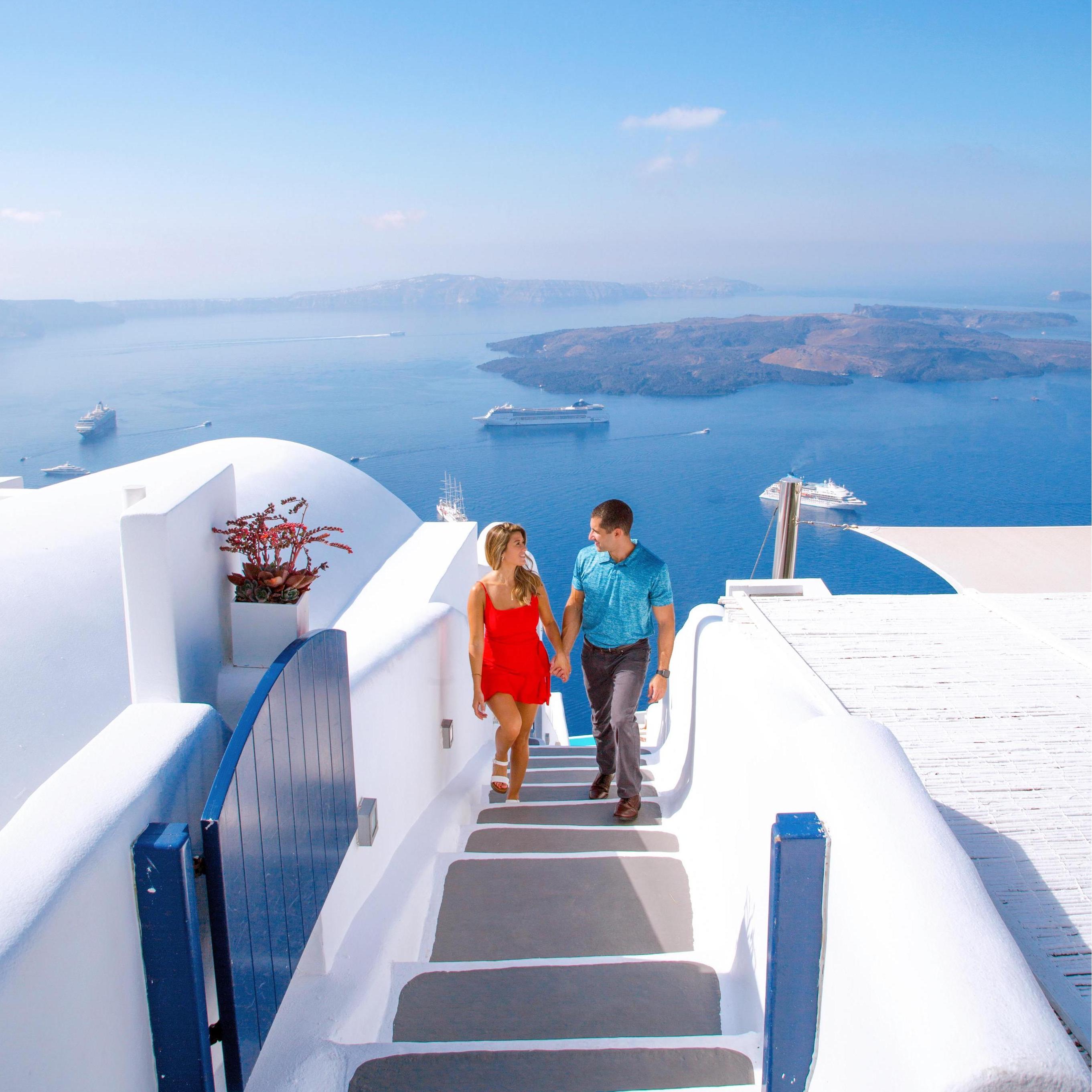 Engagement pics, Santorini
