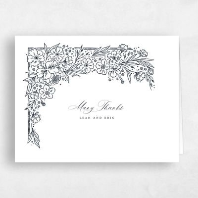 Ebony, White Wedding Thank You - Yolande Landscape
