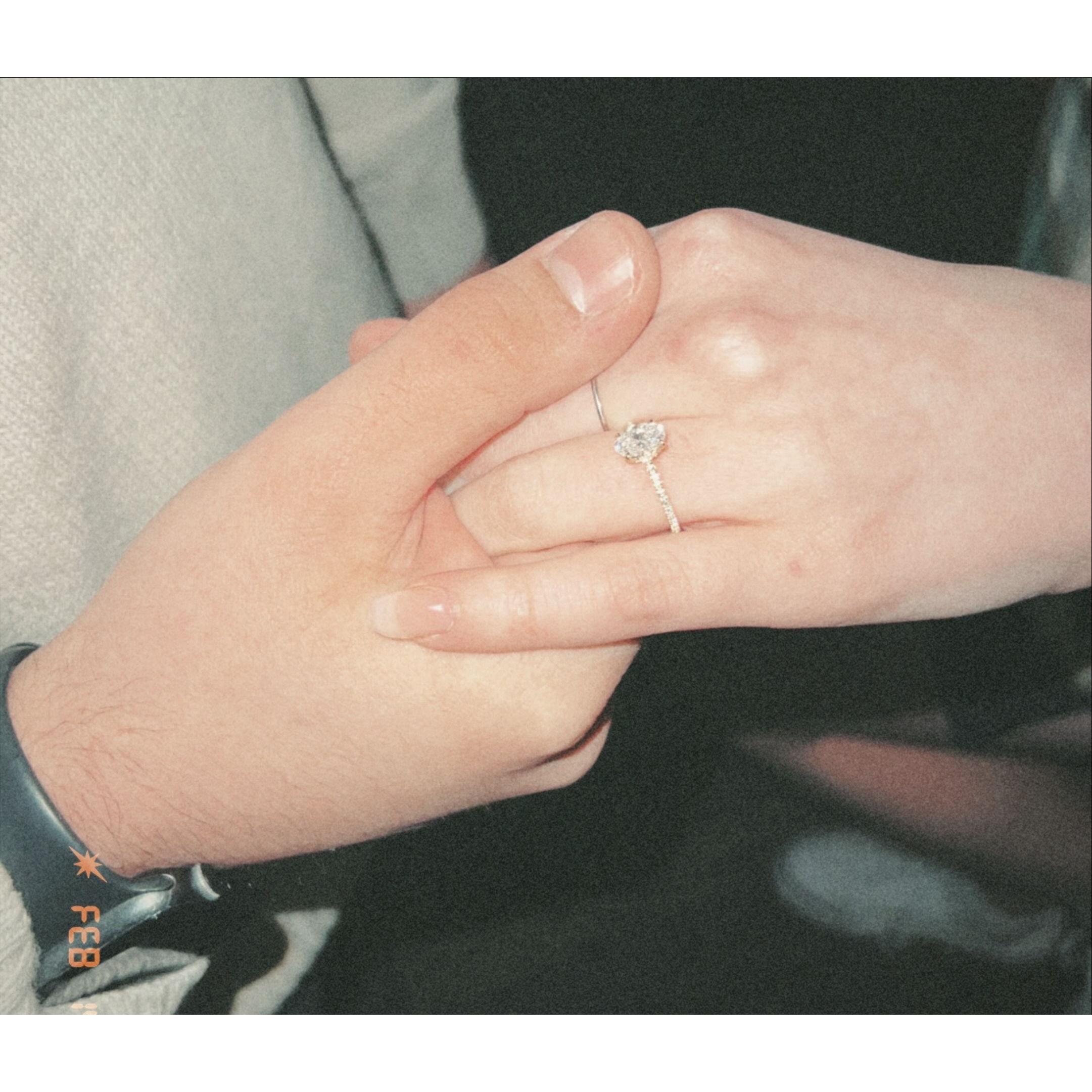Cyrus proposed on Valentines Day 2023. Although she had a hunch that the moment is coming up soon, he assured her that "proposing on Valentine's Day is too cheesy" and that he would never. He lied.