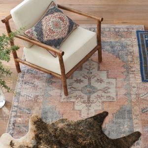 Blush Blue Persian Area Rug