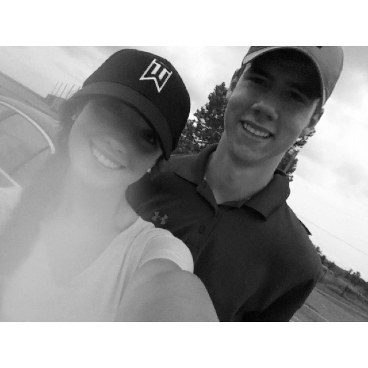 Trying to teach her how to golf for the first time!