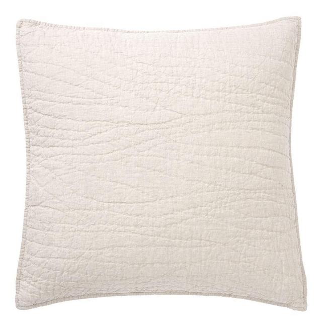 Belgian Flax Linen Handcrafted Sham, Euro, Flax