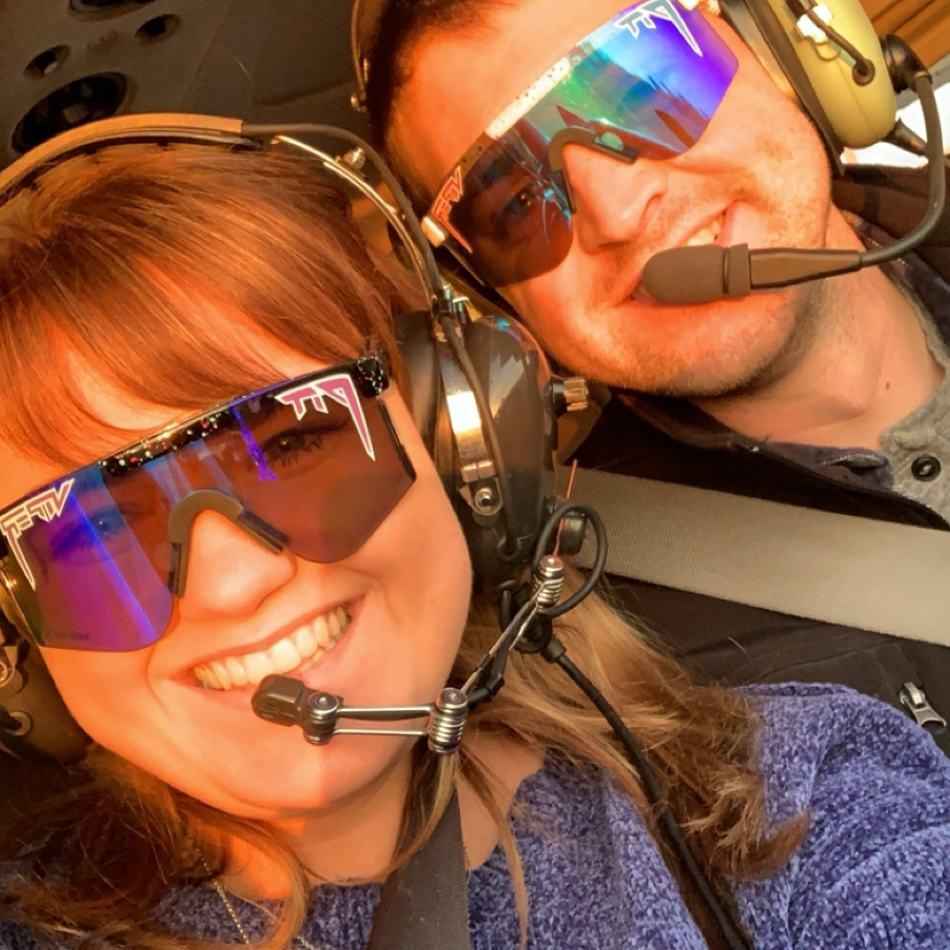 He took me flying over the tristate area and he told me he loved me for the first time this night!