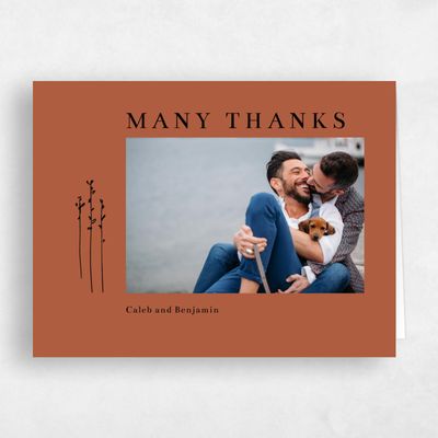 Burnt Orange Wedding Thank You - Rue Portrait