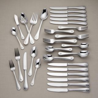 French Perle 65-Piece Flatware Set, Service for 12