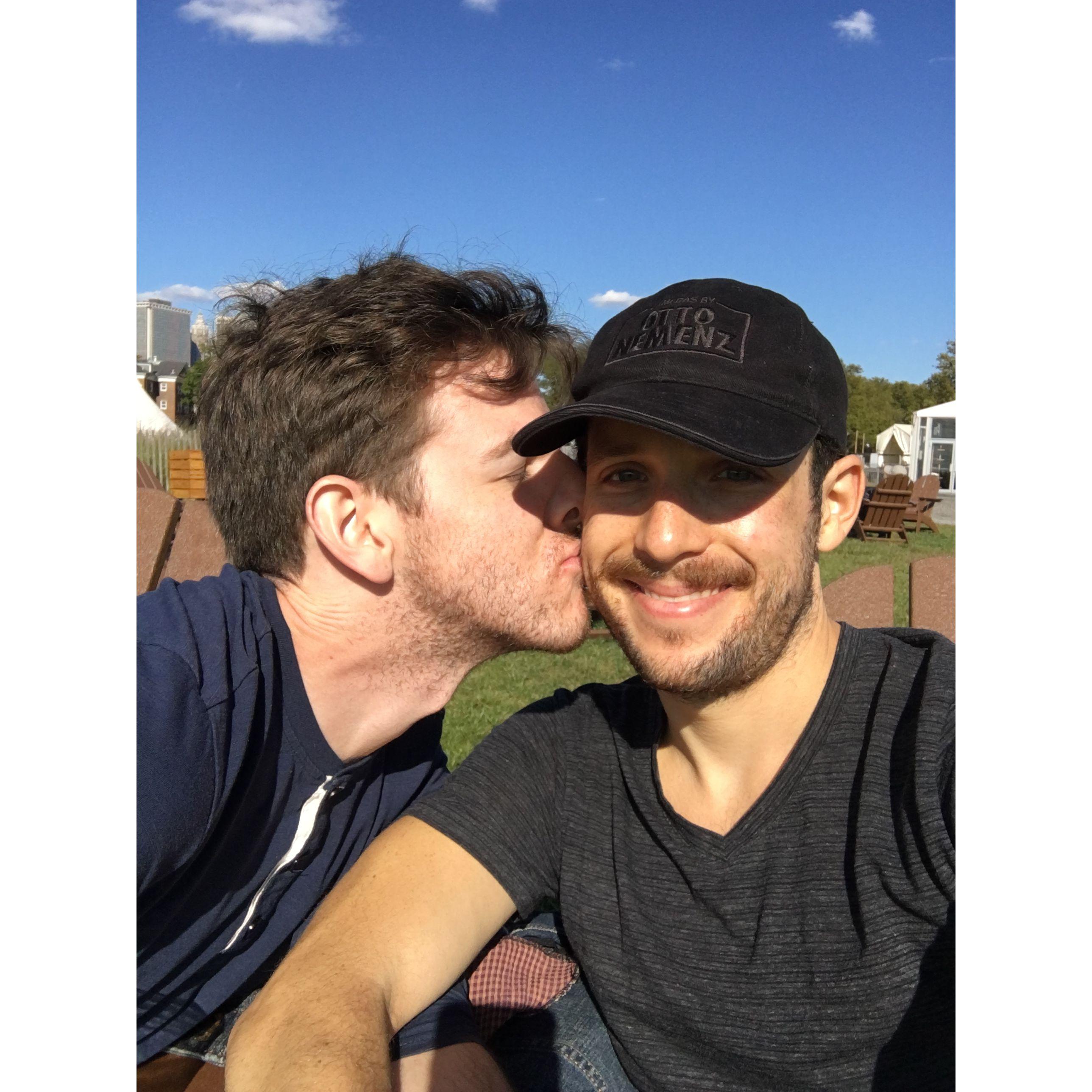 September 2020 - Governors Island - He had something on his cheek.
