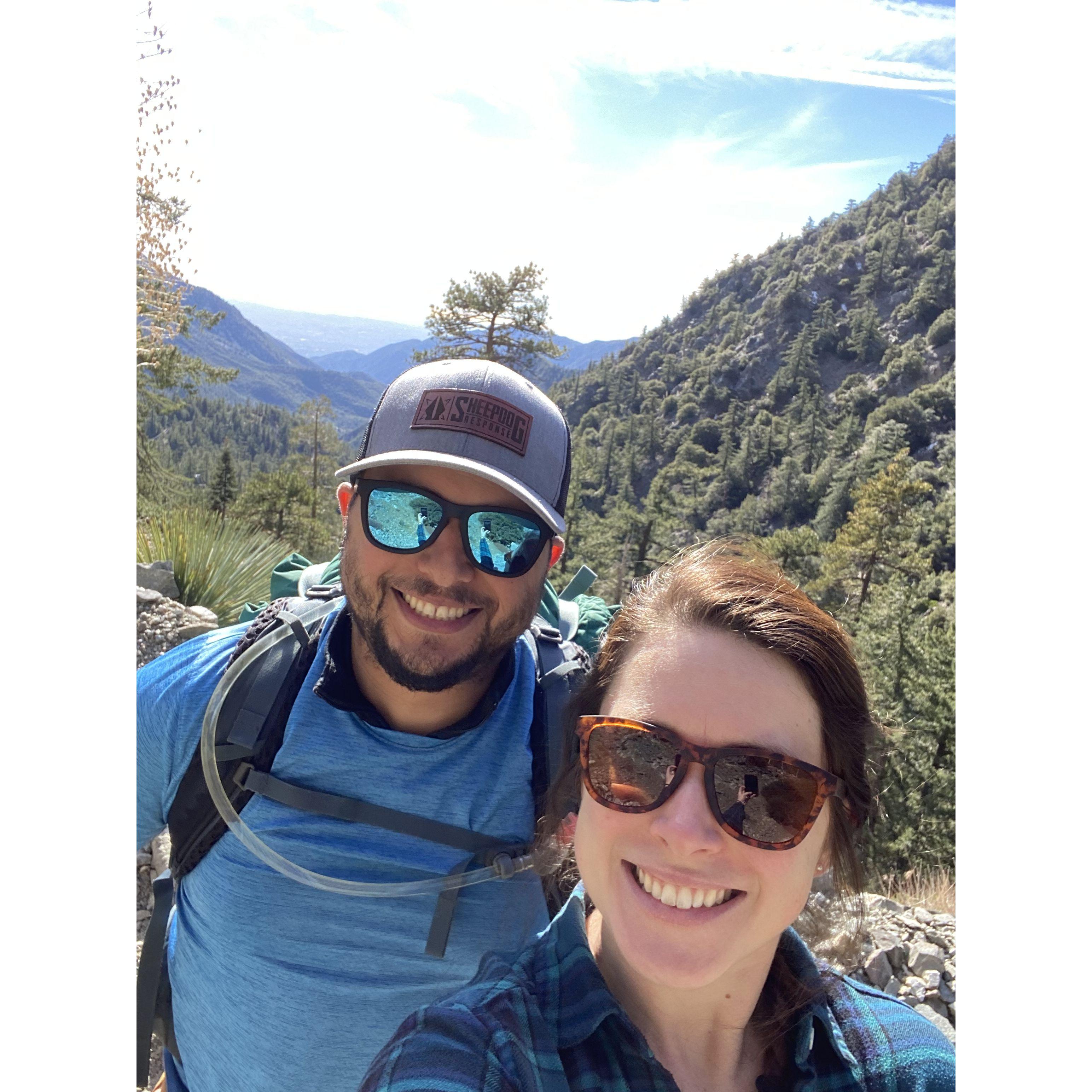 Our first hike in California together
