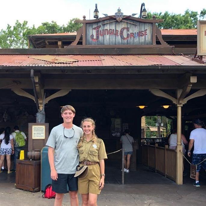 Jet visiting Kylie at the other love of her life, the world-famous Jungle Cruise!