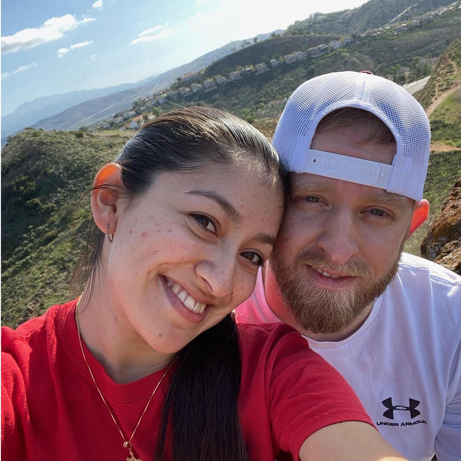 On our favorite trail we loved hiking together in California