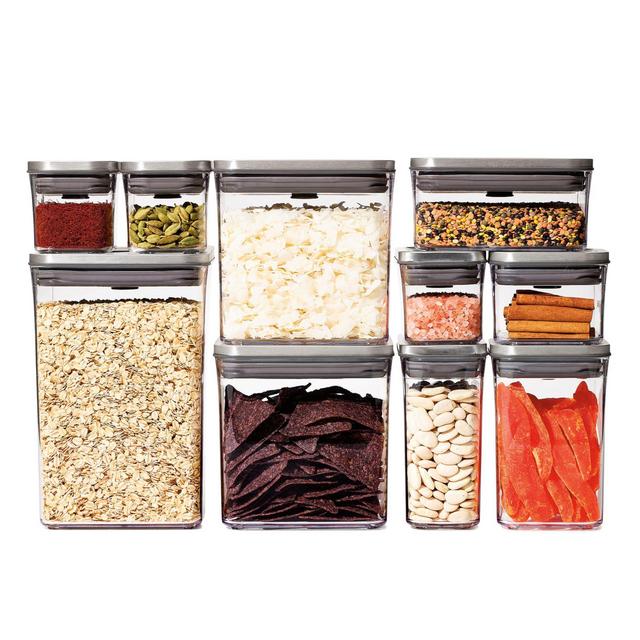 Oggi Canisters & Spice Jars, Glass 8 Piece Set - Macy's