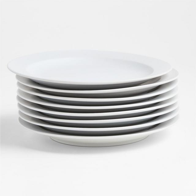 Paige White Salad Plates, Set of 8
