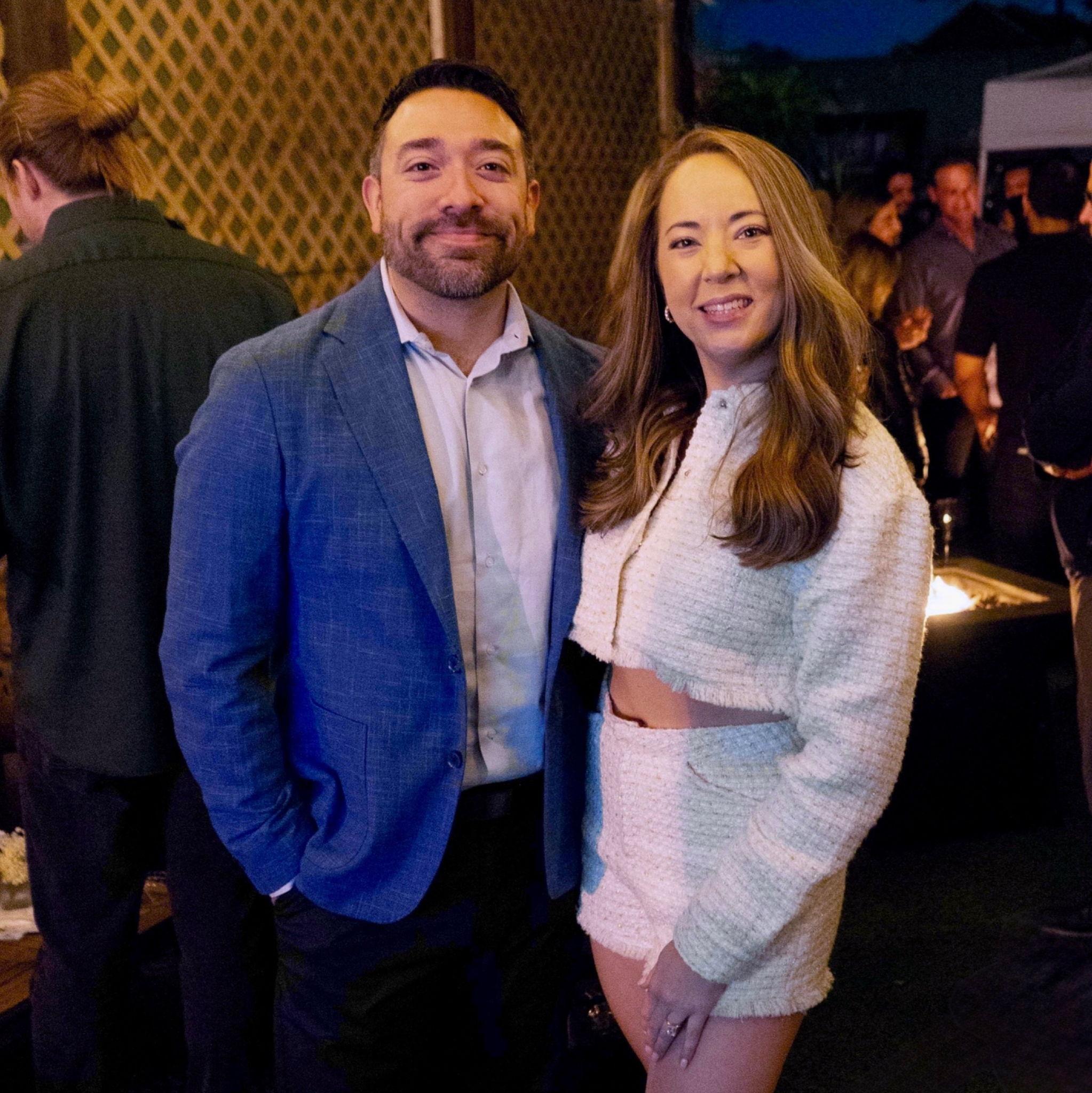 Celebrating at our engagement party. November 2025