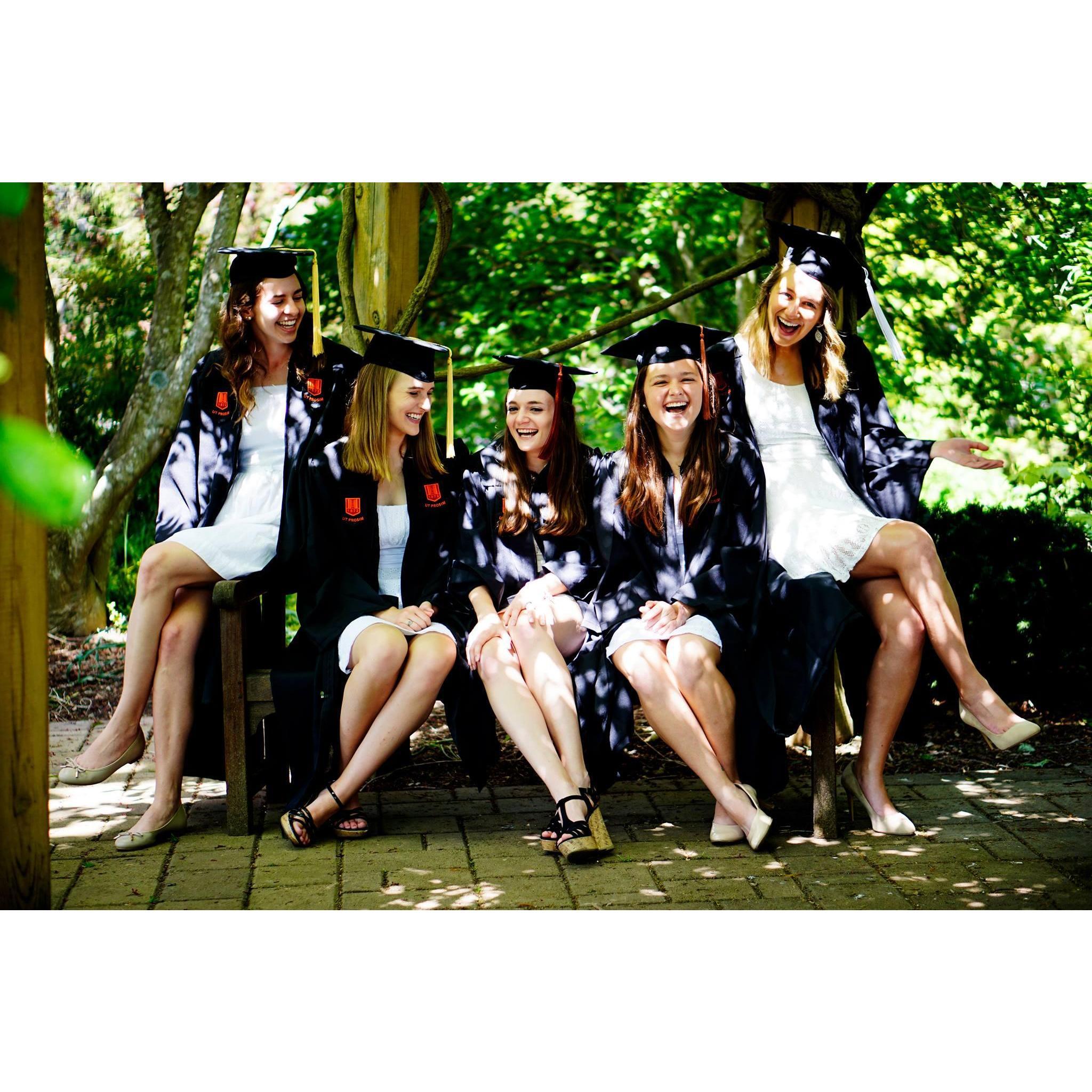 Olivia and her college roommates after graduation - 2017