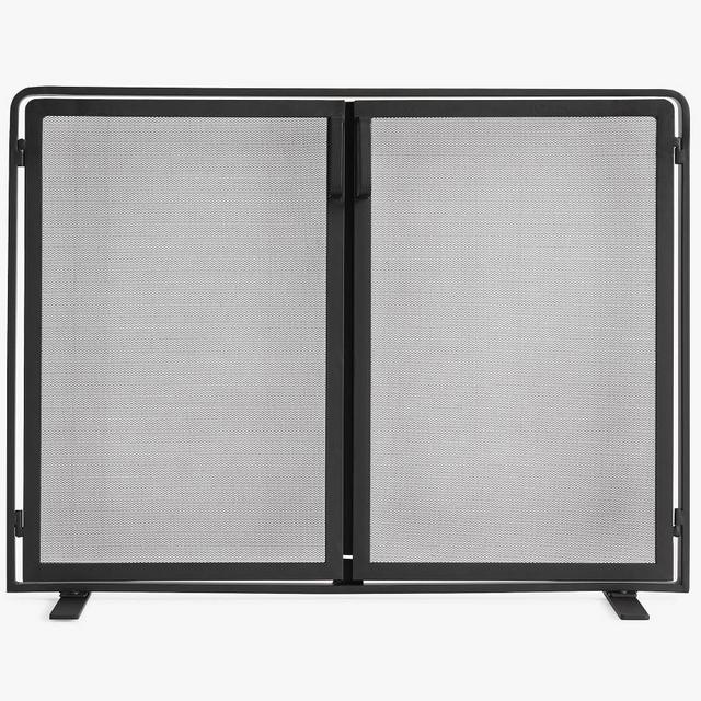 Vail Fireplace Black Double Door Screen