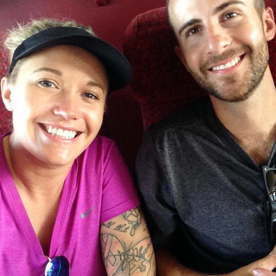 All smiles before the sweat during our ferry ride to Catalina Island.