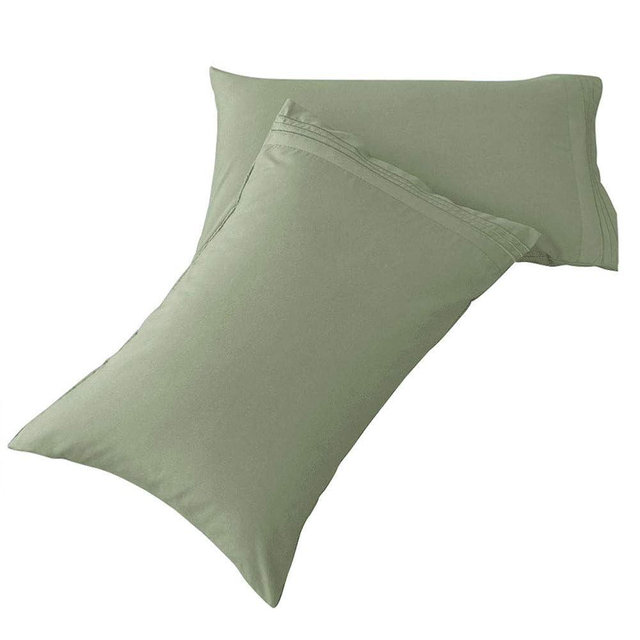 SONORO KATE Luxury Pillowcase Set Brushed Microfiber 1800 Bedding - Wrinkle, (Sage, 2 Pillowcases Standard)