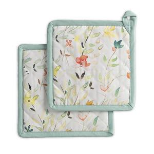 Aspero - Maison d' Hermine Colmar 100% Cotton Set of 2 Pot Holders 8 Inch by 8 Inch