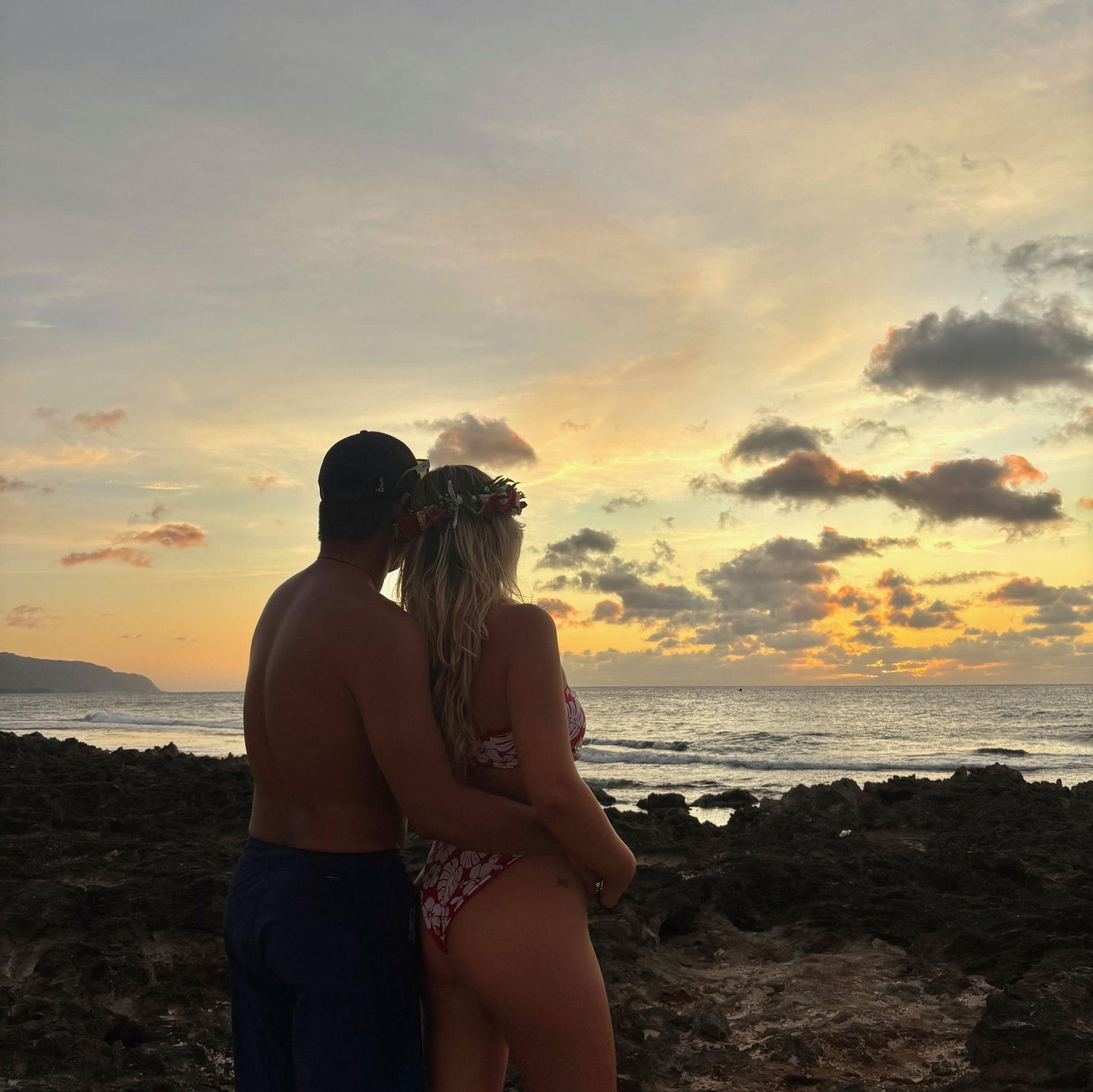 Our first sunset as an engaged couple on the North Shore of Oahu.