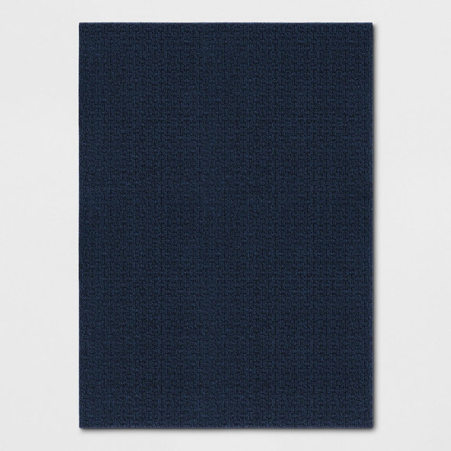 4'X5'6" Solid Washable Accent Rug Blue - Made By Design™