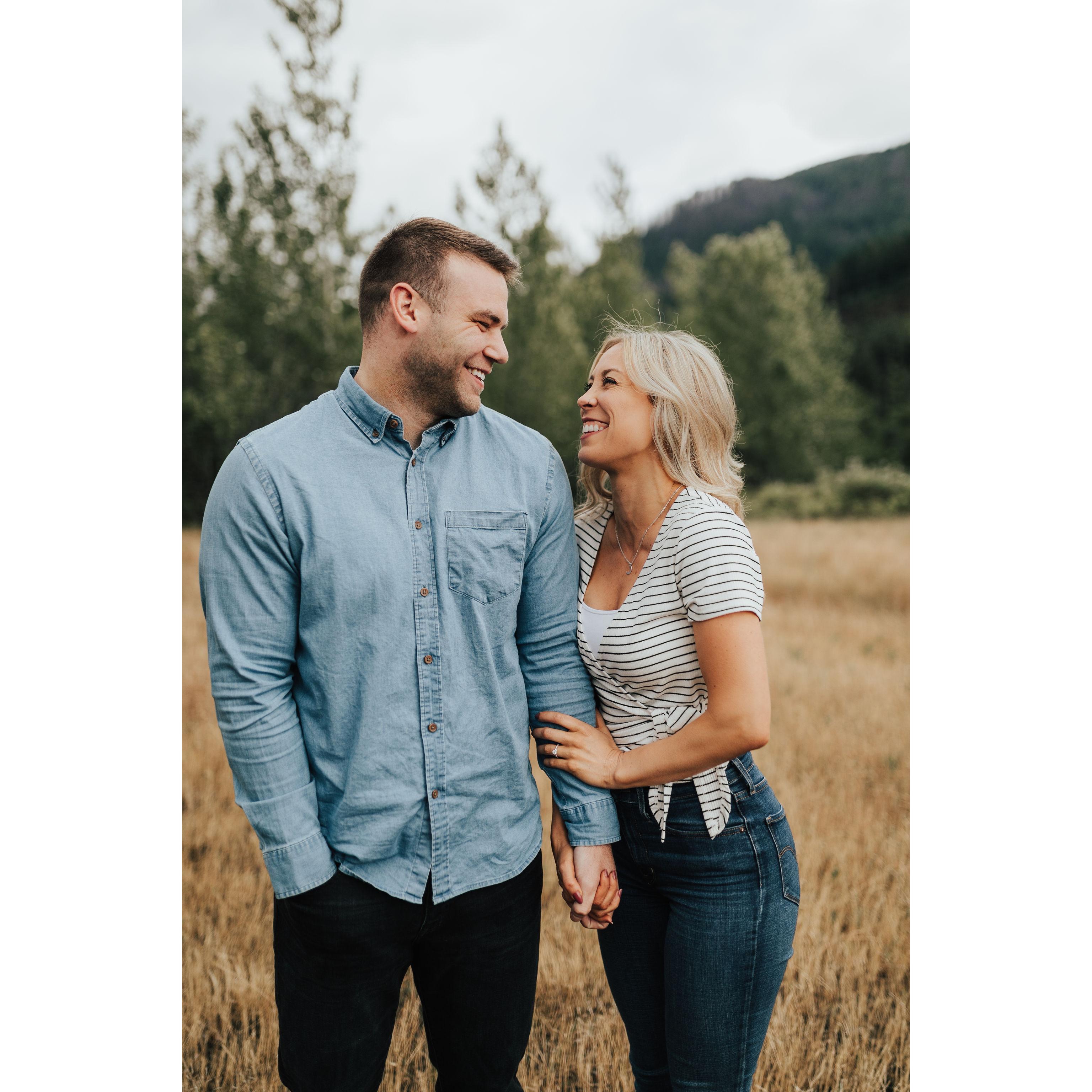 Our amazing Engagement photos taken by my friend Julia in the Gorge.