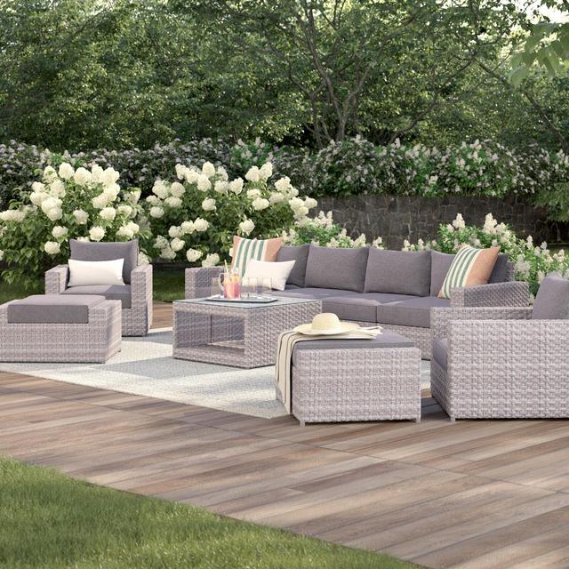 Humnoke 9 Piece Sofa Seating Group with Cushions