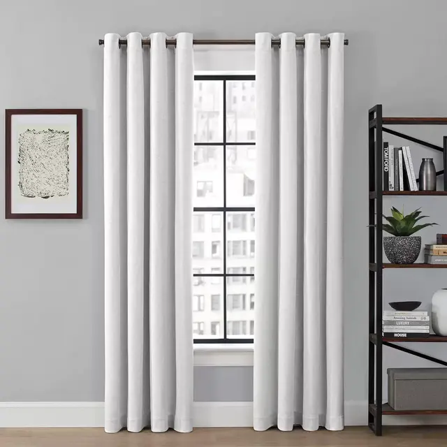 Brookstone® Saville 84-Inch Grommet 100% Blackout Window Curtain Panel in White (Single)
