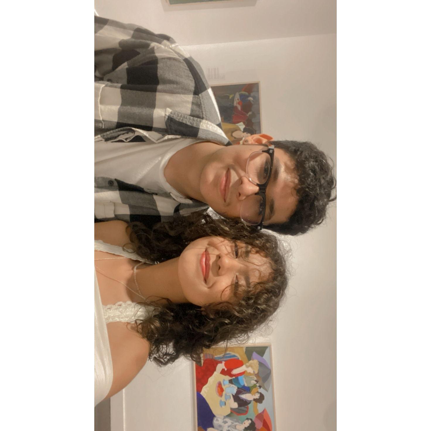 this was us on our 5th date after making those paintings we decided to go to the art museum a couple months later. We had so much fun and grew closer to each other