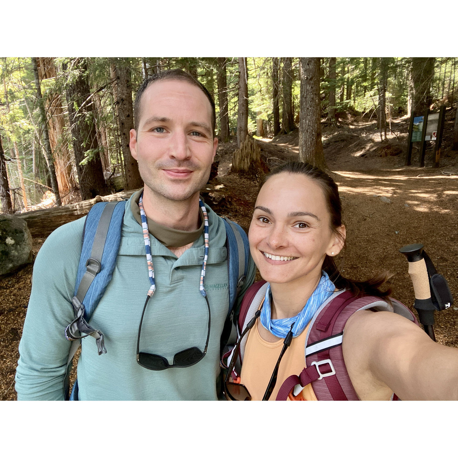 Hiking in Mount Rainier National Park.