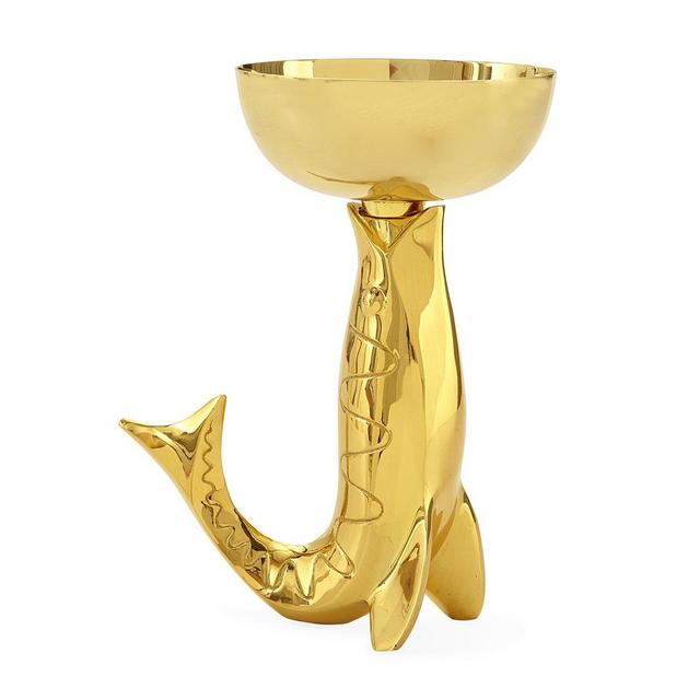 Tall Brass Fish Bowl