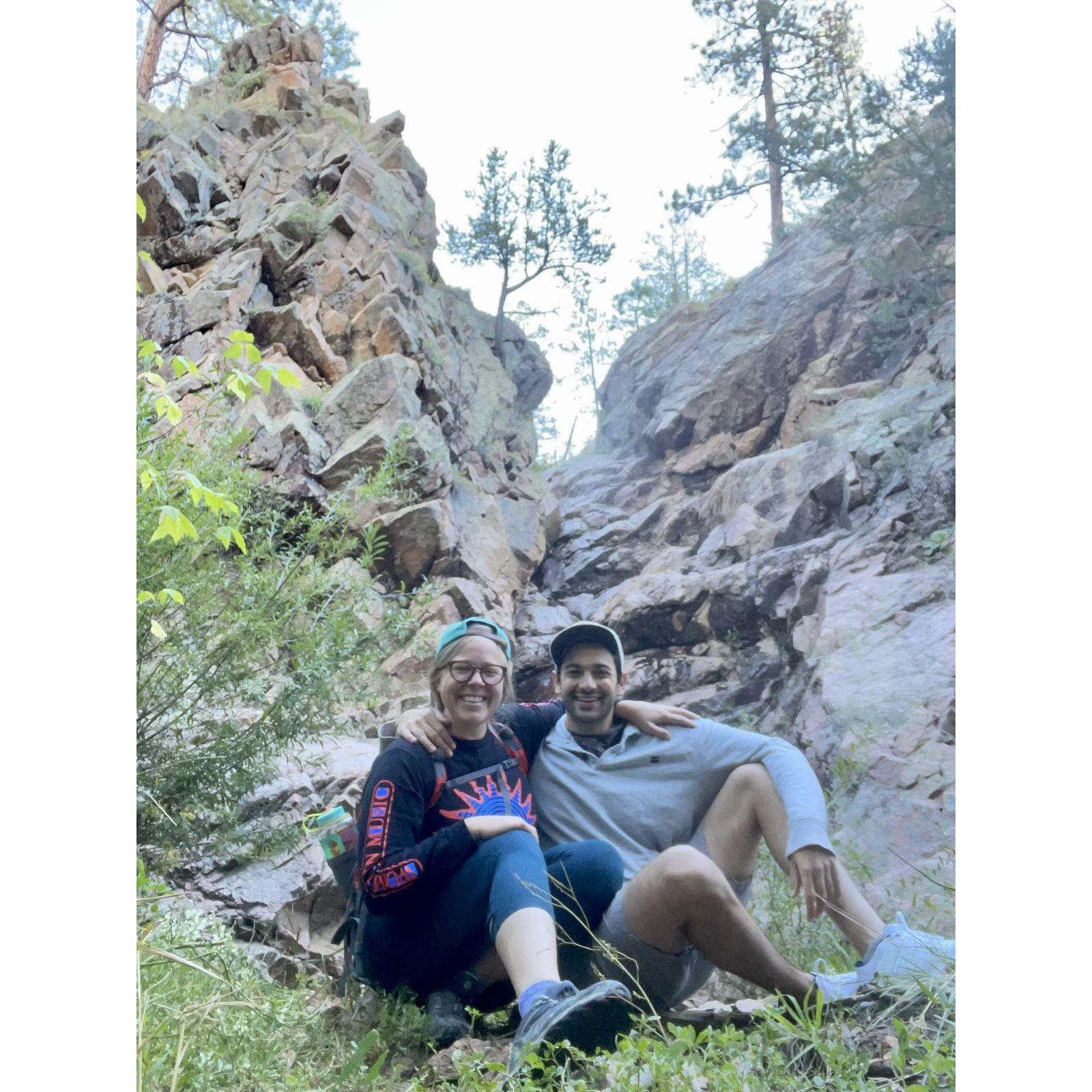 Annie and Bob recreate their third date photo while in Santa Fe, NM.  This one is surprisingly more awkward. September 2022.