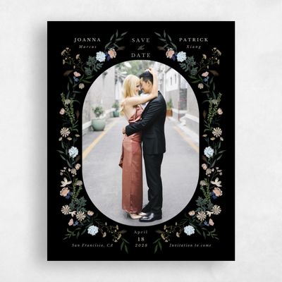 Black Wedding Save the Date - Laurelwood Photo