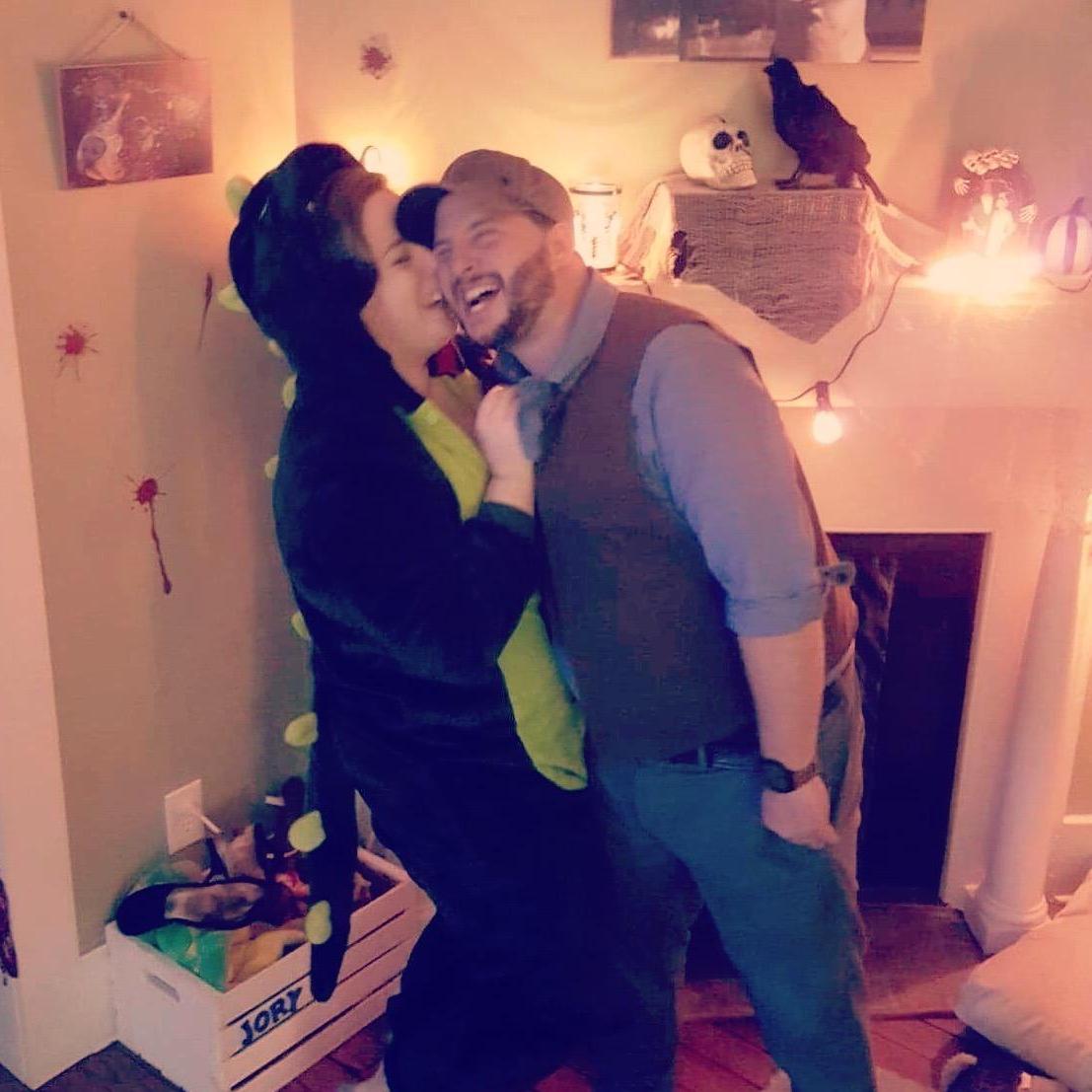 Halloween 2018: Velociraptor and Chris Pratt from Jurassic World