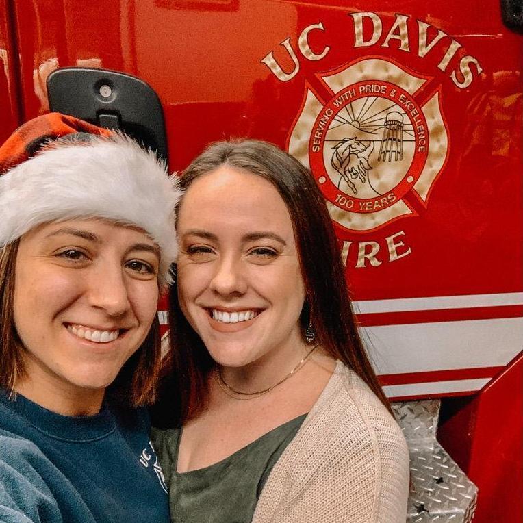 Our first Christmas together, Johnita was at work so Rachel joined her for Christmas dinner at the firehouse.