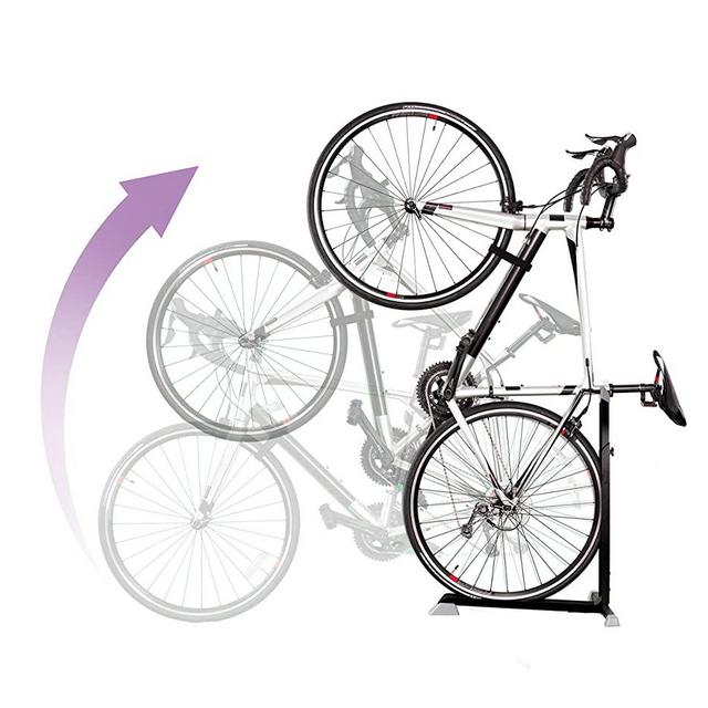 Bike Nook Bicycle Stand, Portable and Stationary Space-Saving Rack with Adjustable Height, for Indoor Bike Storage