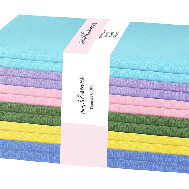 PurpleEssences Set of 12 Cloth Dinner Napkins 100% Cotton 18x18 Inch - Soft Durable Washable - Ideal for Farmhouse Party Spring Summer - Everyday Use Table Linen - Multicolor