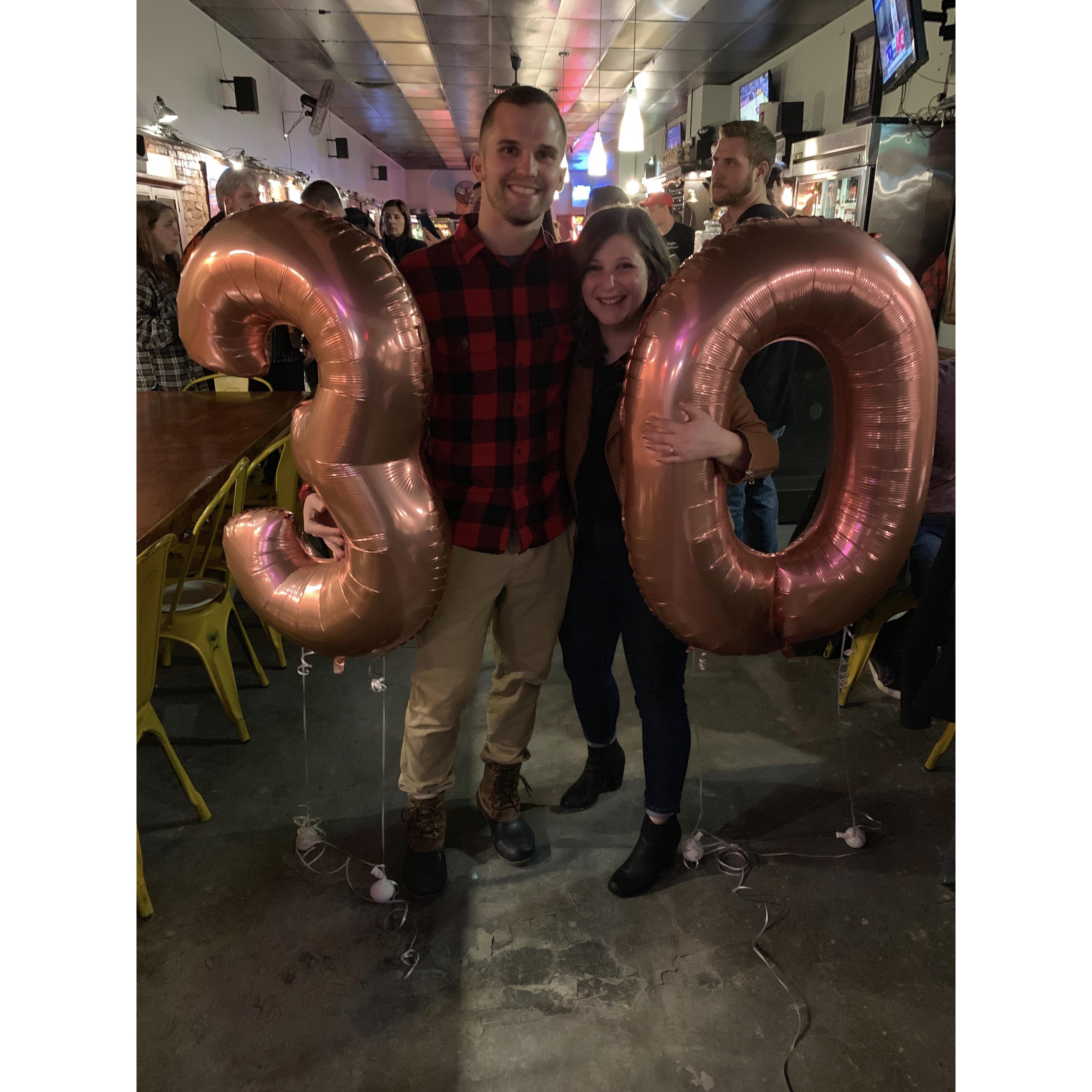 February 2nd, 2019: Allie's 30th Birthday "party" turned "engagement party"