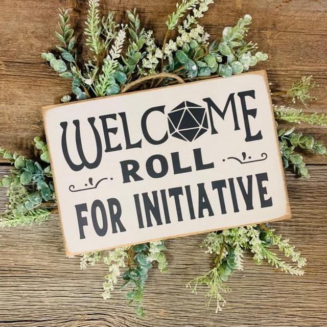 Welcome Roll For Initiative, D&D Gift, Dungeons And Dragons, Dungeons Master, Gaming Sign, Board Gamer Gift, DnD Gift, Table game, nerd gift