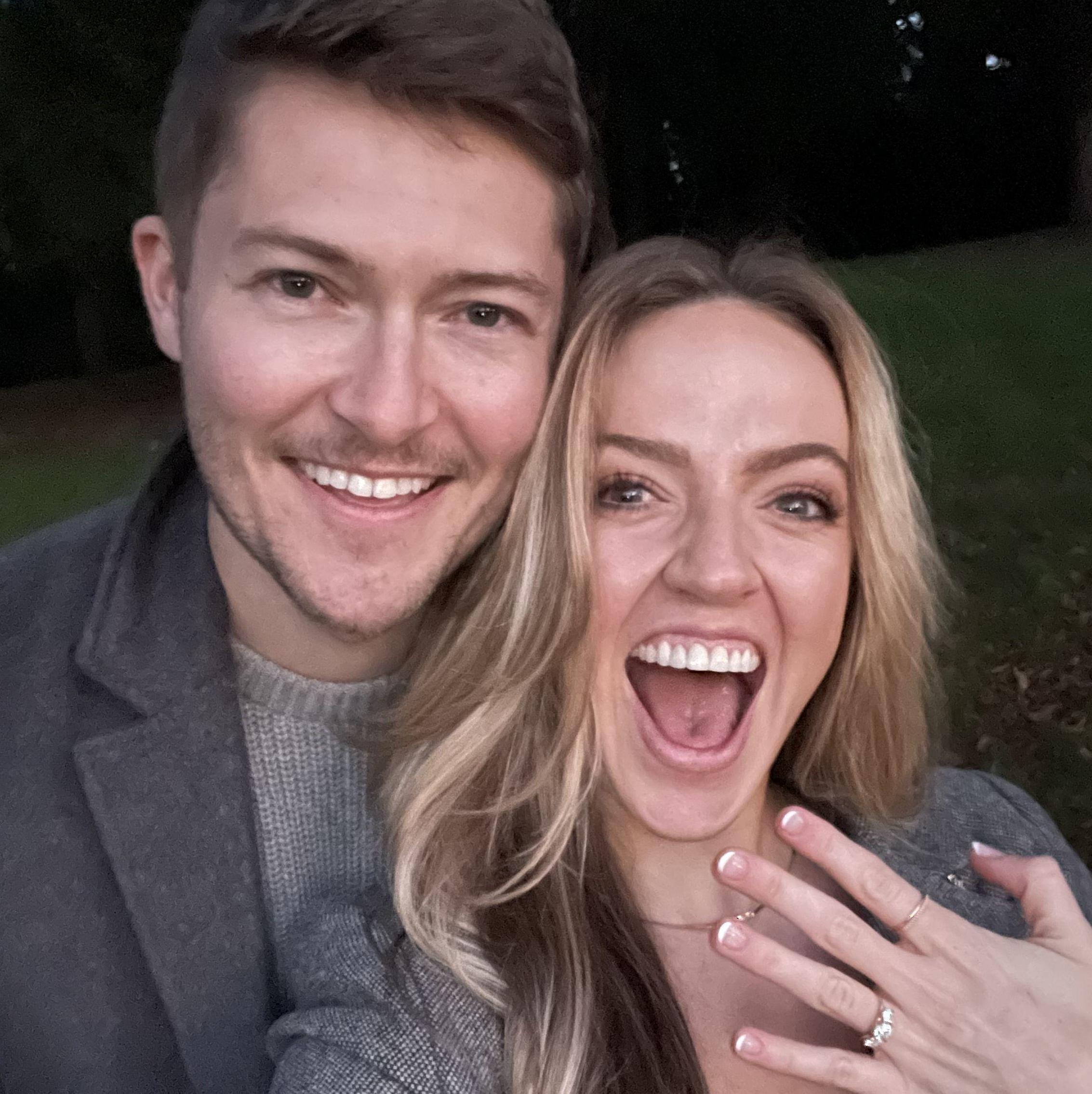 Our first pic after getting engaged!
