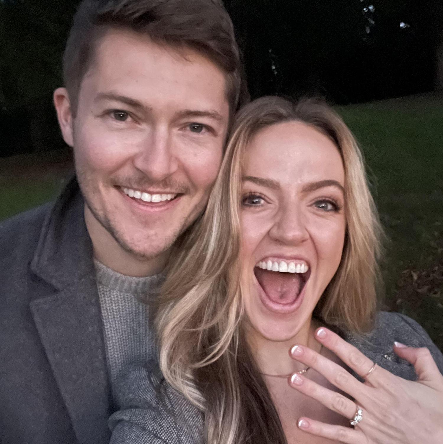 Our first pic after getting engaged!