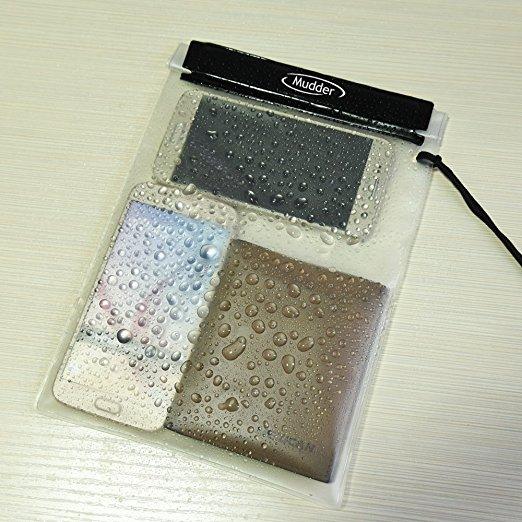 Mudder Waterproof Bags Pouch Case for Map, iPad, Camera and Mobile Phone, 4 Pack