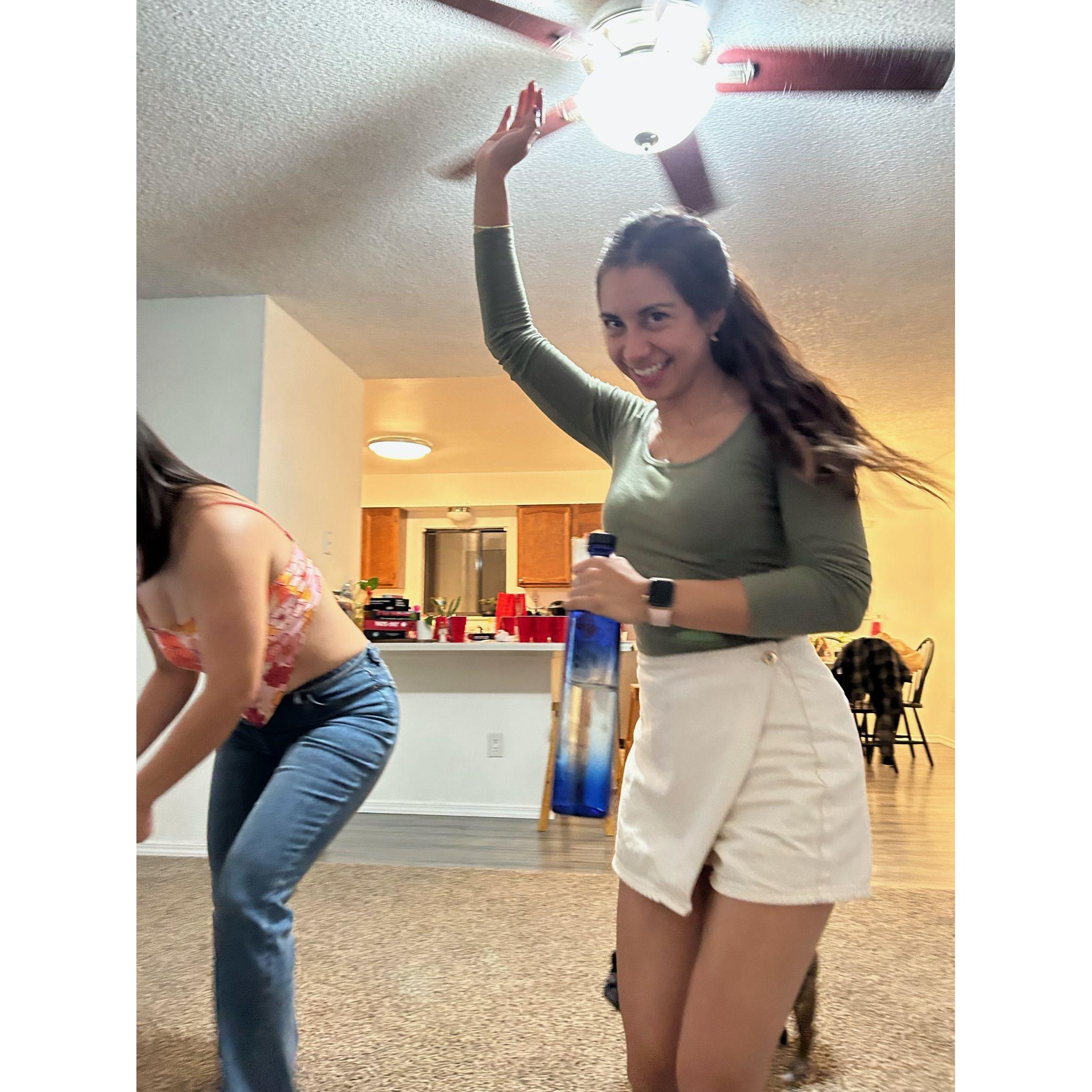 Dancing with our friends.