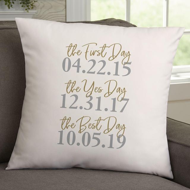 The Best Day Personalized 14-Inch Throw Pillow