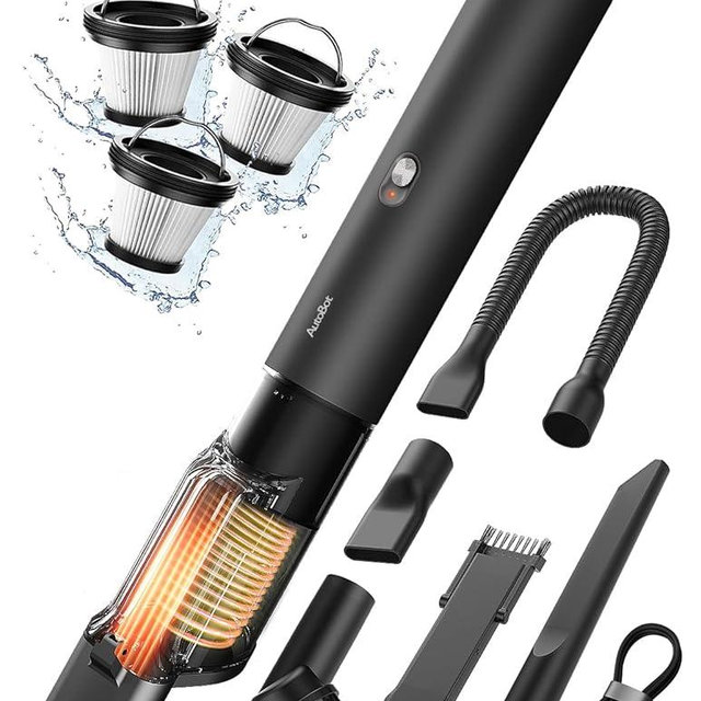 Car Vacuum, Portable Vacuum for Car with 20000PA, 5 in 1 Handheld Car Vacuum Portable Cordless with Flexible Hose, 50 Mins Runtime,3H Type-C Fast Charge, Handheld Vacuum for Car, Home,Cleaning