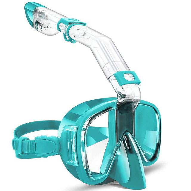 FUIYOOCEN Snorkeling Gear Leak-Proof Anti-Fog Mask for Adult, Snorkeling Set Foldable Portable with Camera Holder, 180° Panoramic Snorkel Scuba Gear Suitable for Men and Women