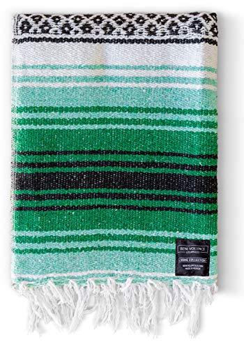 Mexican Blanket, Premium Falsa Blanket | Authentic Hand Woven Blanket, Serape & Yoga Blanket | Perfect Beach Blanket, Navajo Blanket, Camping Blanket, Picnic Blanket, Saddle Blanket, Car Blanket