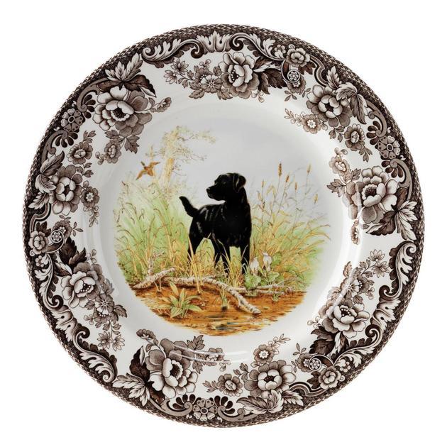 Spode Woodland Hunting Dog Dinner Plate (Black Lab)