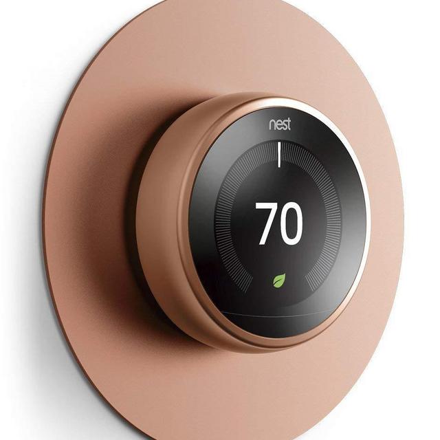 elago Wall Plate Cover for Nest Learning Thermostat [Bronze] - [Exact Color Match with Nest][Fingerprint Resistant Coating][Durable Aluminum] - for 1st, 2nd, 3rd generation, and Nest E