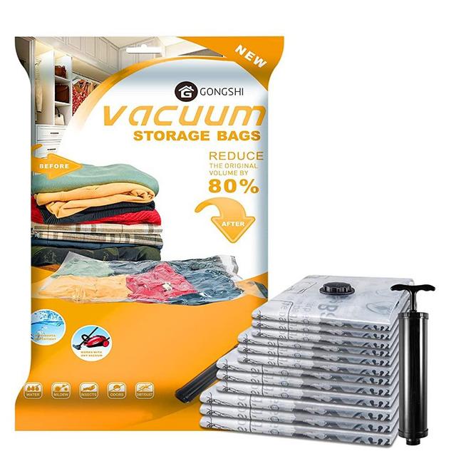 Casafield 15 Vacuum Storage Bags for Clothes and Blankets, Variety Pack  with Hand Pump, Space Saving Compression Bags